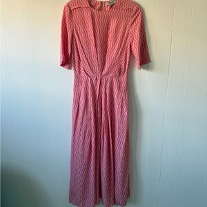 Rachel Comey Pink Zigzag Midi Dress